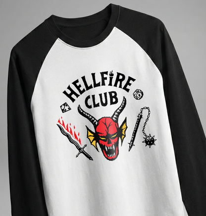 Stranger Things Hellfire Club Raglan T-Shirt