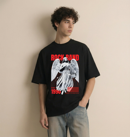 Rock Band Angel Oversized T-Shirt